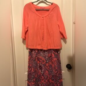 Woman Within Dress and Cover Set